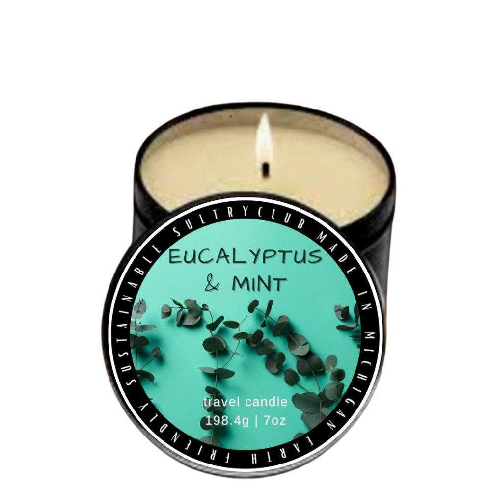 Eucalyptus & Mint Vegan Candle - Picture 8 of 11